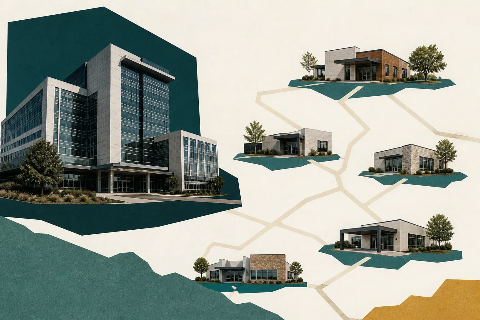 Academic medical center connected to community oncology clinics